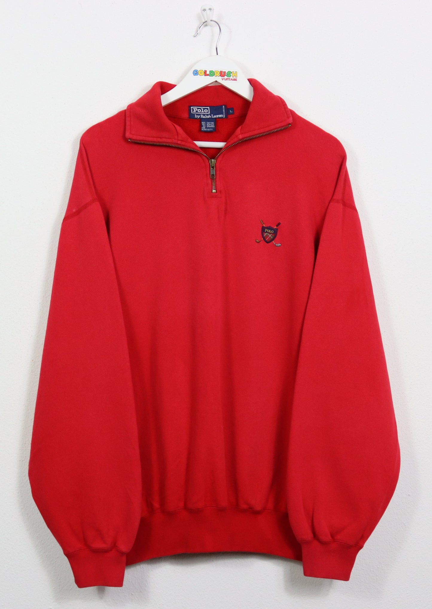 POLO RALPH LAUREN ZIP SWEATER L