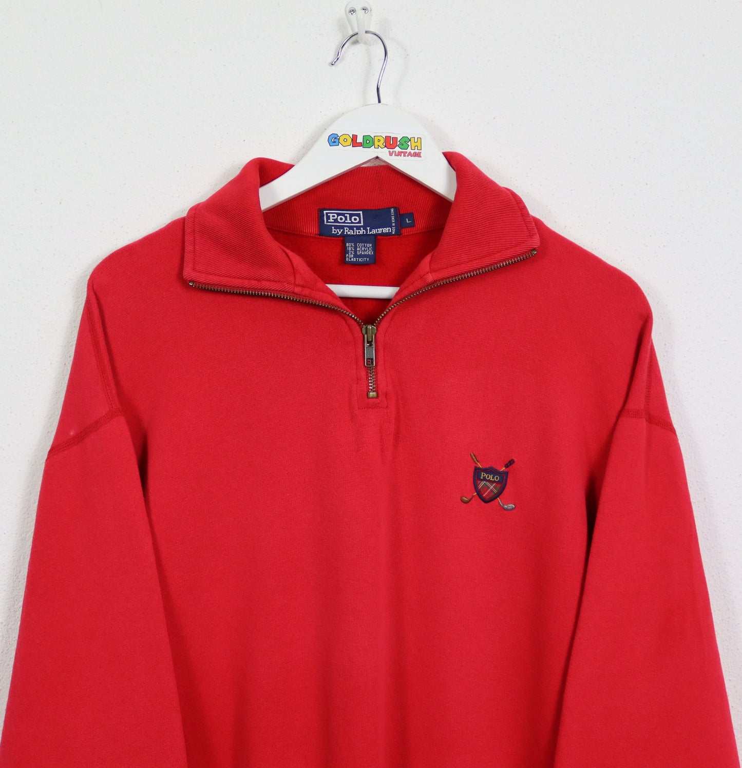 POLO RALPH LAUREN ZIP SWEATER L