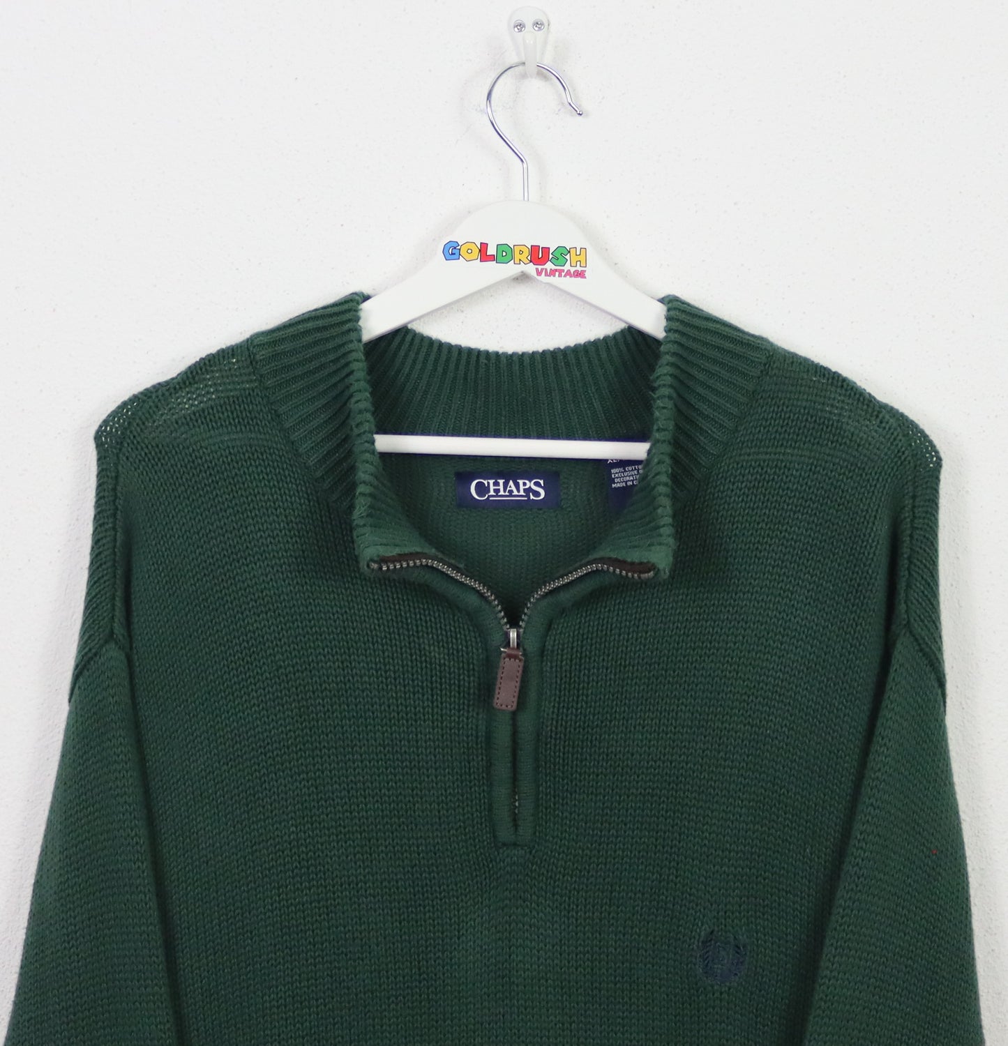 CHAPS ZIP KNITWEAR XL