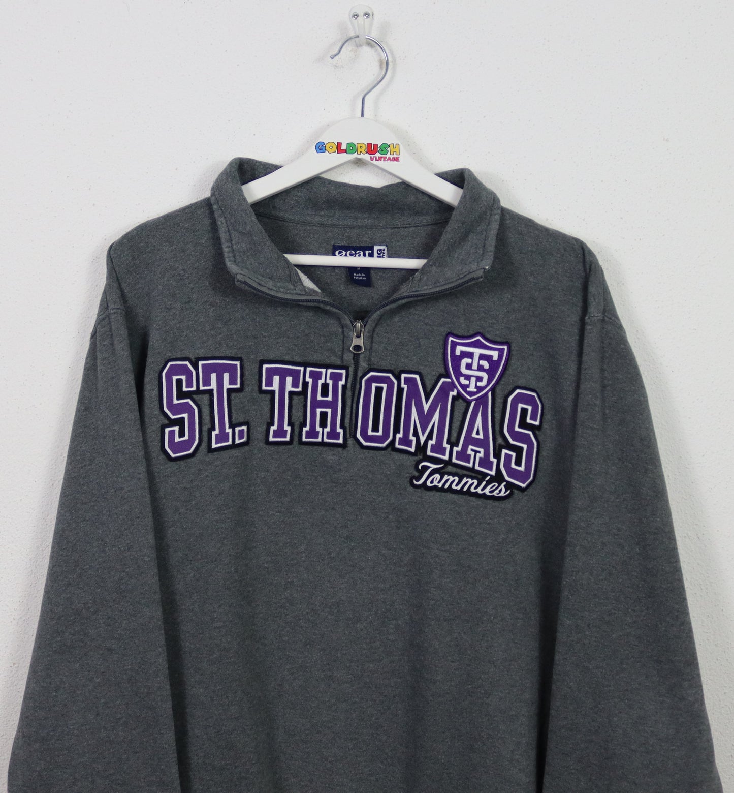 VINTAGE ST.THOMAS ZIP SWEATER M