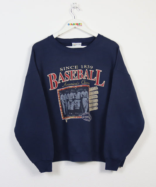 VINTAGE BASEBALL SWEATER L