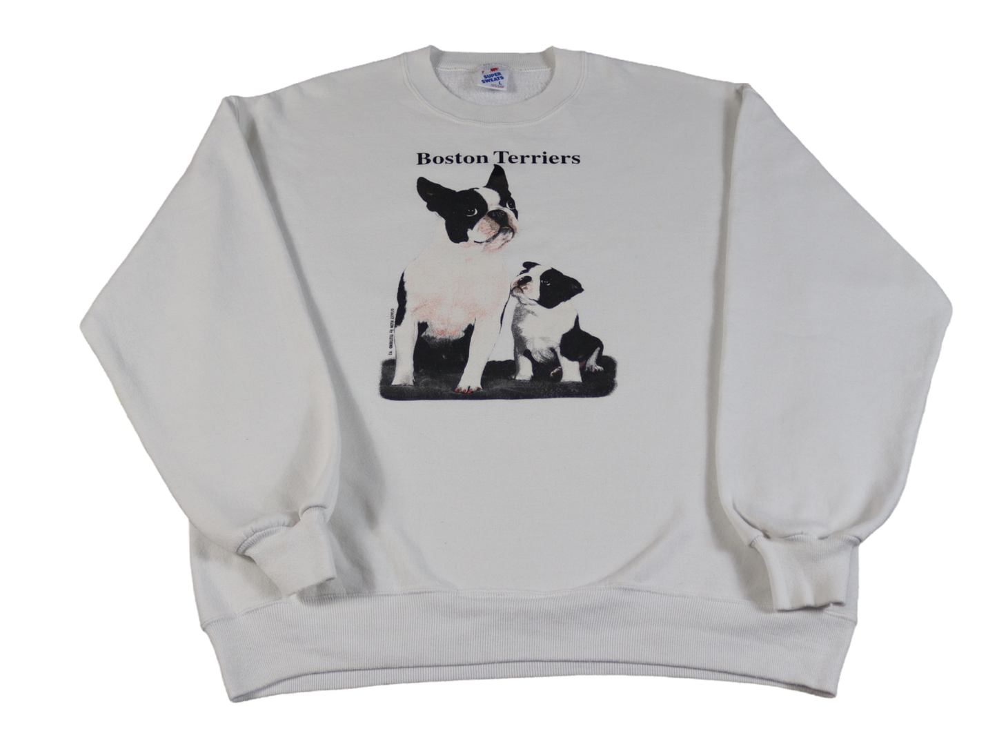 Vintage Boston Terriers Sweater M