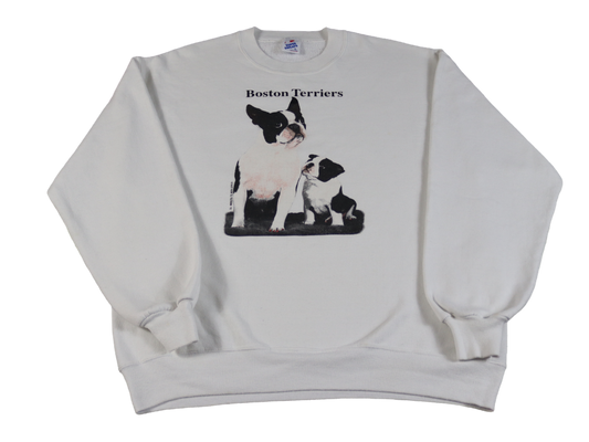 Vintage Boston Terriers Sweater M